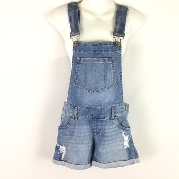 blue spice overalls shorts